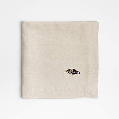 NFL Baltimore Ravens Marin Natural EUROPEAN FLAX ™-Certified Linen Napkin, Set of 4