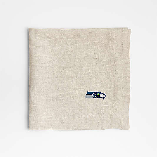 NFL Seattle Seahawks Marin Natural EUROPEAN FLAX ™-Certified Linen Napkin, Set of 4