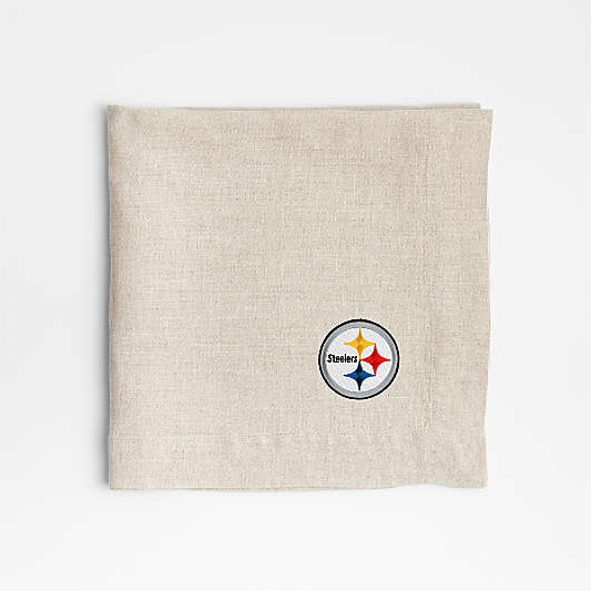NFL Pittsburgh Steelers Marin Natural EUROPEAN FLAX ™-Certified Linen Napkin, Set of 4