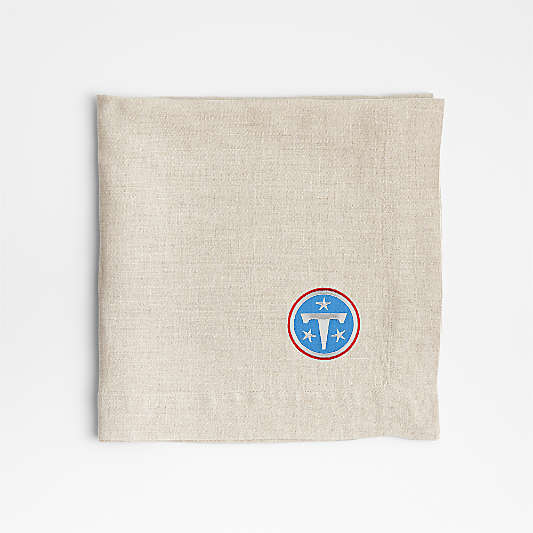 NFL Tennessee Titans Marin Natural EUROPEAN FLAX ™-Certified Linen Napkin, Set of 4