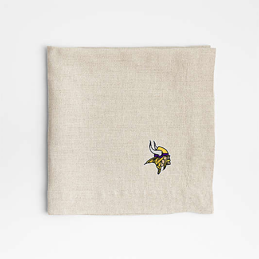 NFL Minnesota Vikings Marin Natural EUROPEAN FLAX ™-Certified Linen Napkin, Set of 4