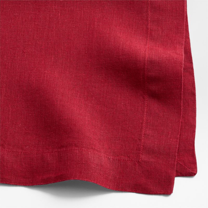 Marin Luminous Red EUROPEAN FLAX ™-Certified Linen Dinner Napkin - image 3 of 7