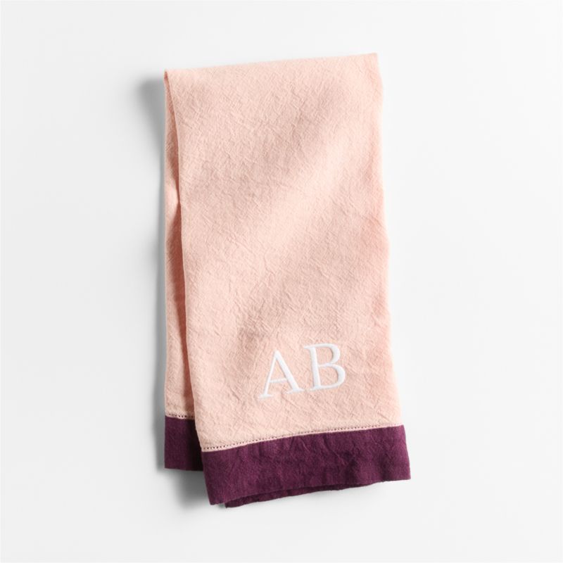 Marin Elegant Pink Linen Blend Kitchen Towel - image 2 of 4