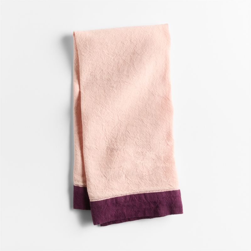 Marin Elegant Pink Linen Blend Kitchen Towel - image 0 of 4