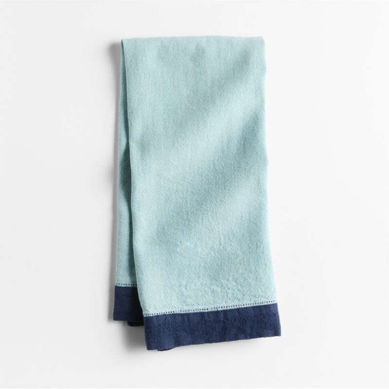 Marin Quiet Blue Linen Blend Kitchen Towel - image 0 of 4