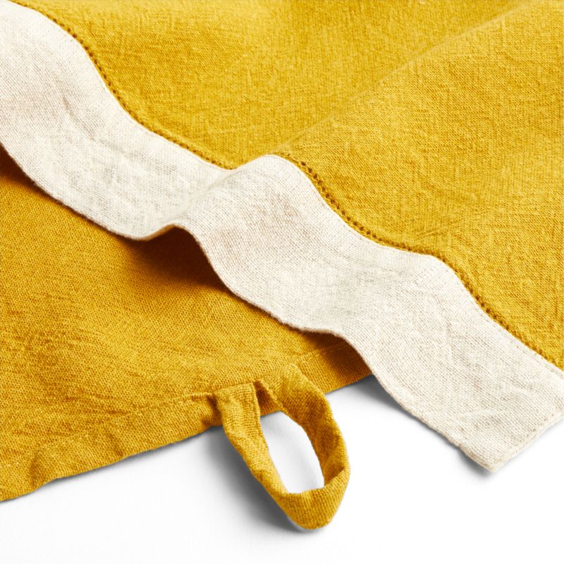 Marin Saffron Yellow Linen Blend Kitchen Towel - image 1 of 4