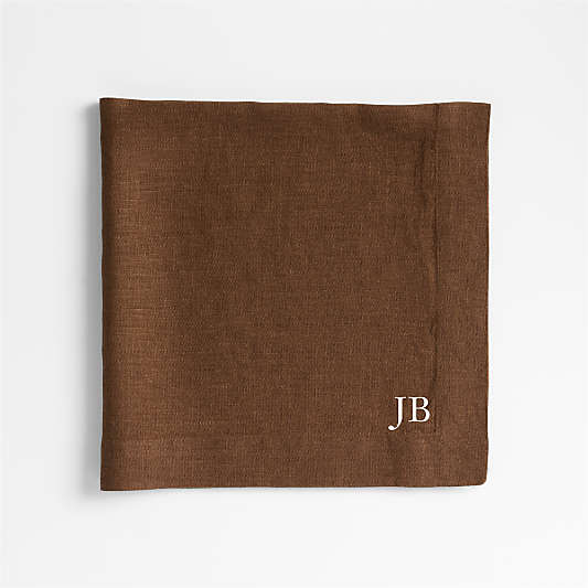Marin Earth Brown European Certified Linen Napkin