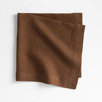 Marin Earth Brown European Certified Linen Napkin