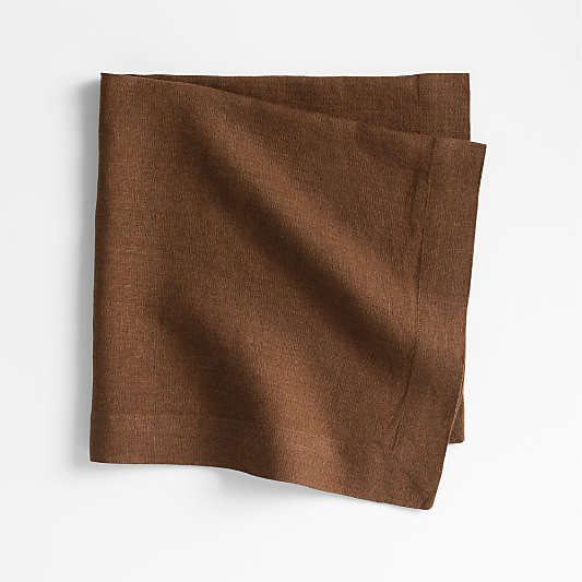 Marin Earth Brown European Certified Linen Napkin
