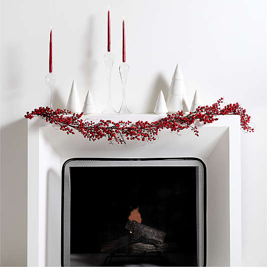 Marin Tree and Milano Taper Candle Holder Decorative Holiday Mantel Set