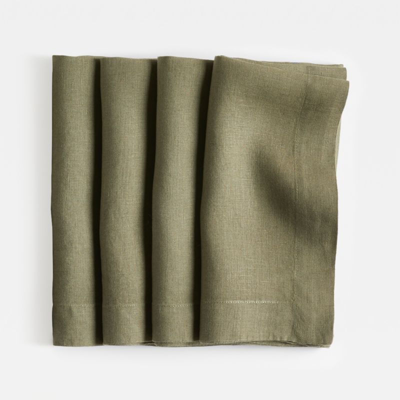 Marin Desert Green Linen Napkin, Set of 4