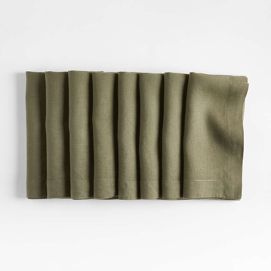 Marin Natural European Flax -Certified Linen Napkin + Reviews | Crate & Barrel