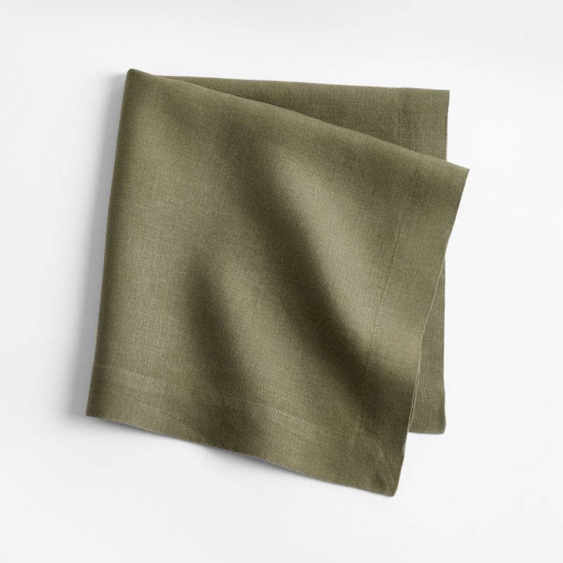 Marin Desert Green EUROPEAN FLAX ™-Certified Linen Napkin, Set of 4 - image 3 of 5