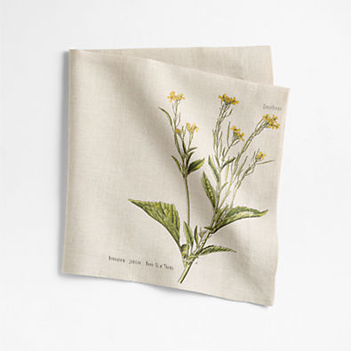View Marin Mustard Flower EUROPEAN FLAX ™-Certified Linen Napkin details