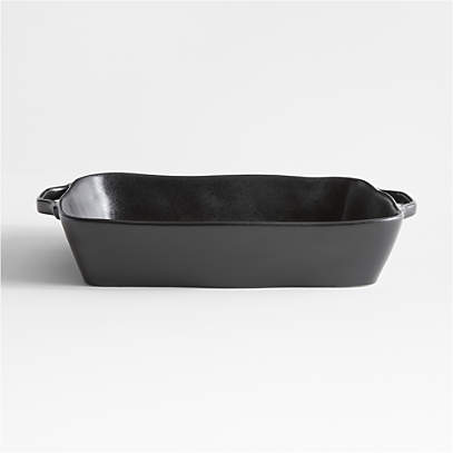 Marin Large Matte Black Ceramic Baking Dish + Reviews