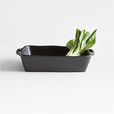 View Marin Medium Matte Black Ceramic Baking Dish details