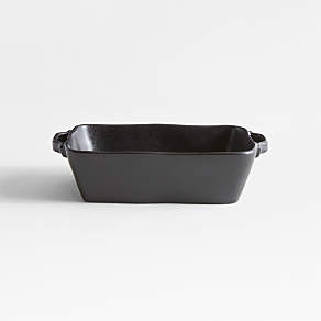 matte black white ceramic bakeware set