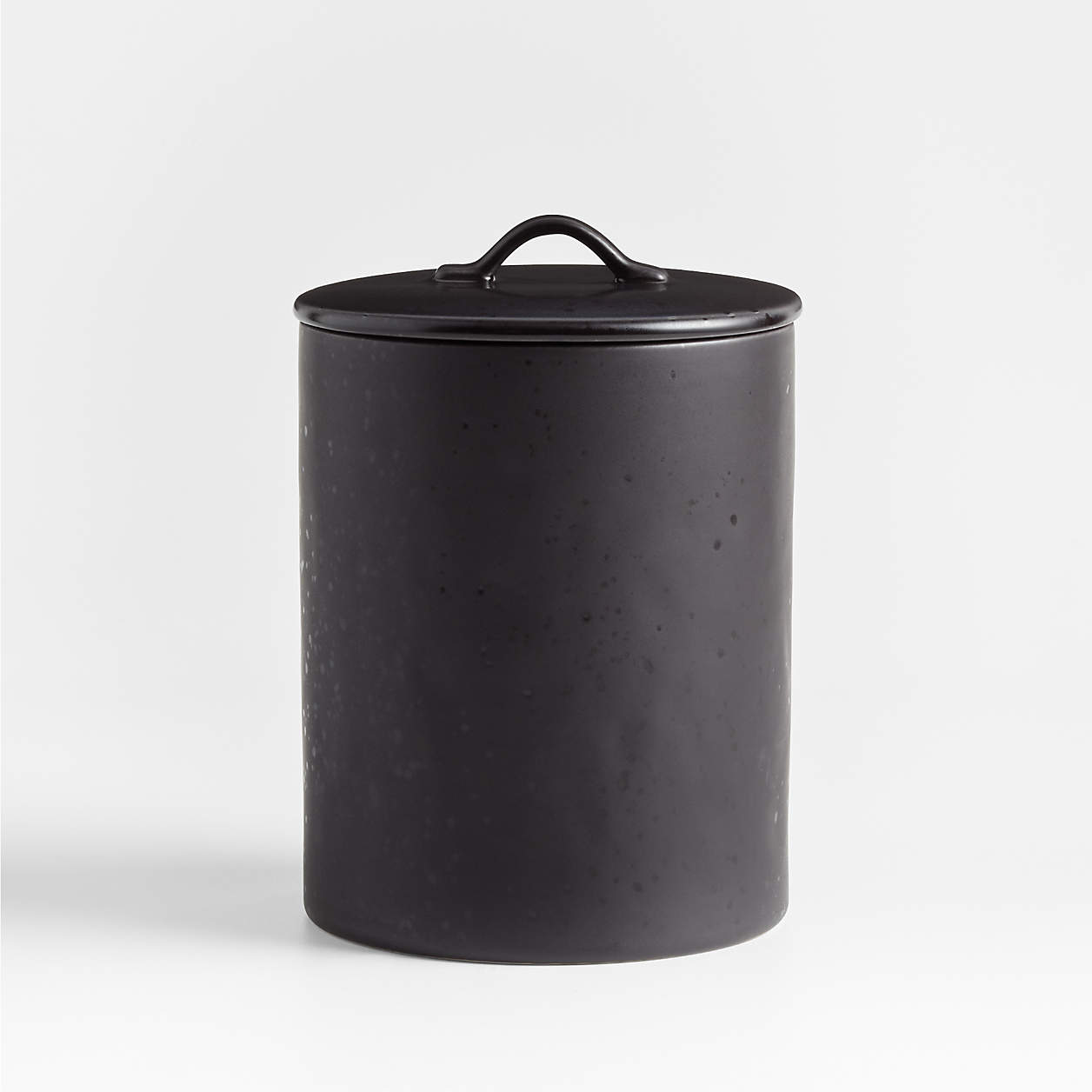 Marin Large Matte Black Canister Reviews Crate Barrel   Marin Matte Black Canister Lg 