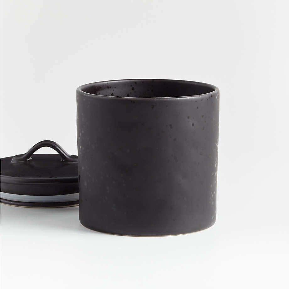 Crate and Barrel Marin Salt & Pepper Shakers - Black