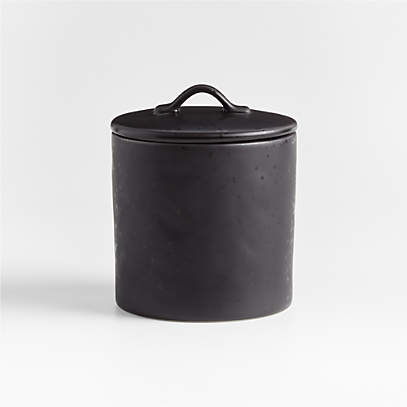 Crate and Barrel Marin Salt & Pepper Shakers - Black