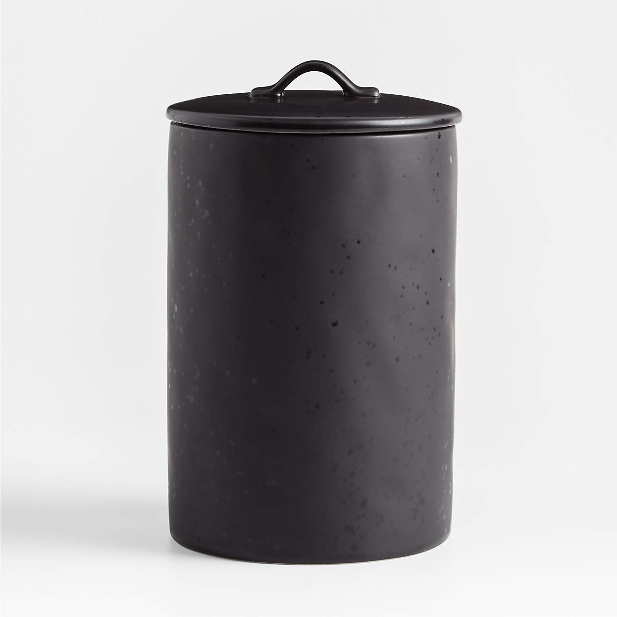 Marin Extra Large Matte Black Canister Reviews Crate Barrel   Marin Matte Black Canister Xl 