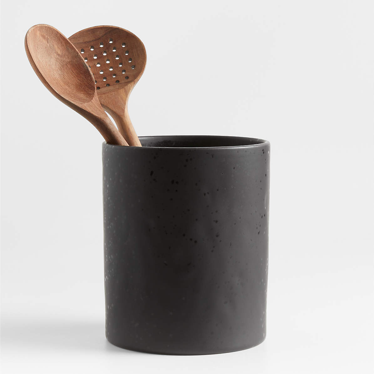 Oversized Kitchen Utensils Stand With 4 Compartments, Matte Black