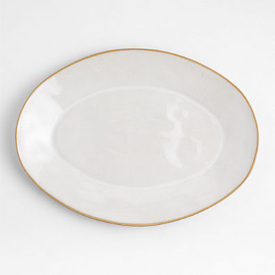 View Marin Recycled 20" Oval Stoneware Serving Platter details