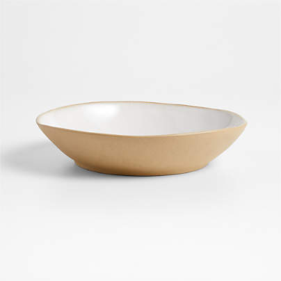 Marin Recycled Natural Stoneware Low Bowl