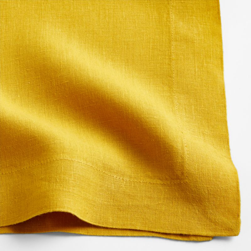 Marin Saffron Yellow European Flax ®-Certified Linen Napkin