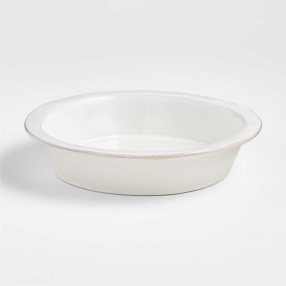 Marin White Pie Dish + Reviews | Crate & Barrel