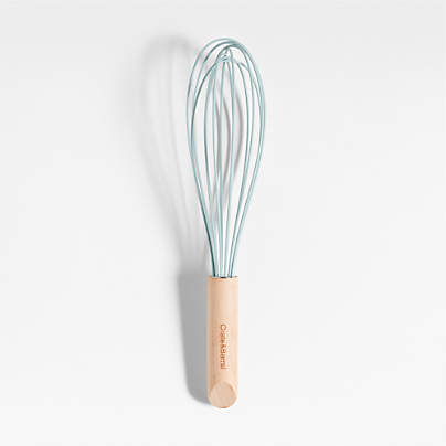 Marin Quiet Blue Silicone and Wood Whisk