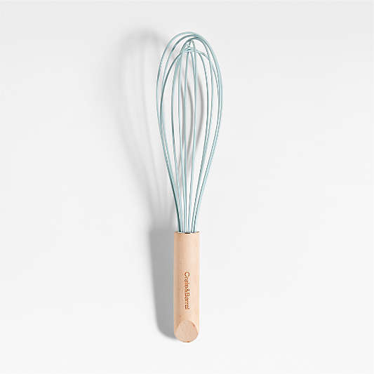 Marin Quiet Blue Silicone and Wood Whisk