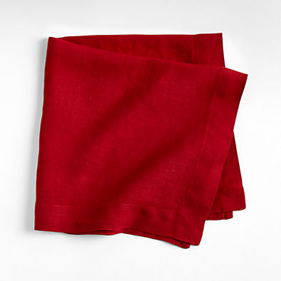 View Marin Merry Red European Flax ®-Certified Linen Napkin details
