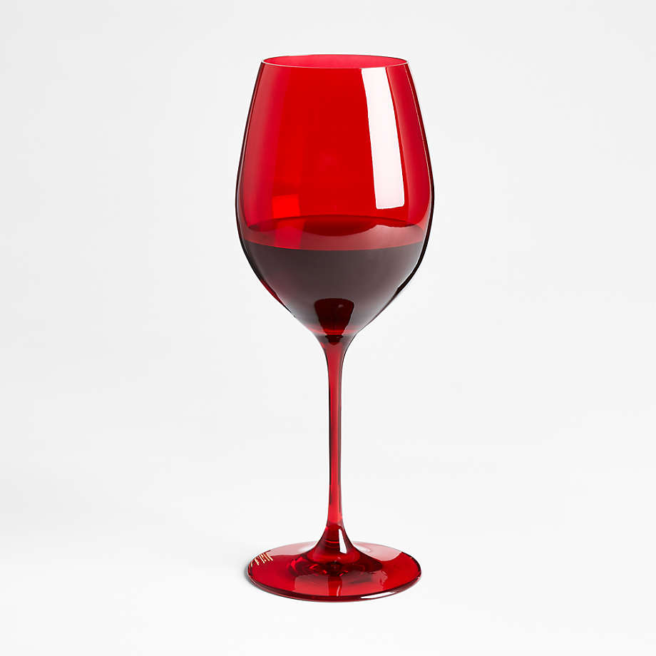 Oregon Red Christmas Wine Glass + Reviews Crate & Barrel
