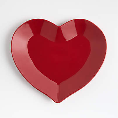 Marin Red Stoneware 13" Heart Platter