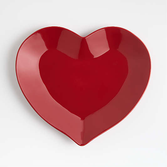 Marin Red Stoneware 13" Heart Platter