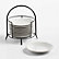 Marin Appetizer Plates with Black Stand, Set of 10