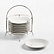 Marin Appetizer Plates with Stainless Steel Stand, Set of 10