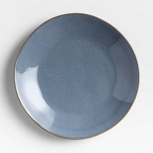 Marin Slate Blue Stoneware Dinner Plates, Set of 8