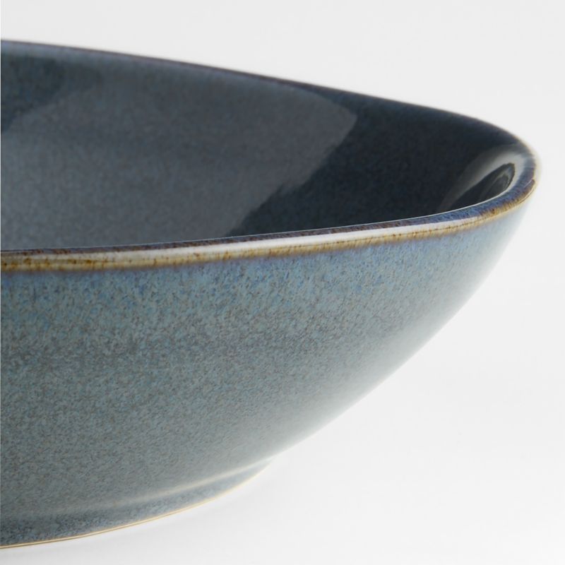 Marin Slate Blue Stoneware Low Bowl - image 5 of 6