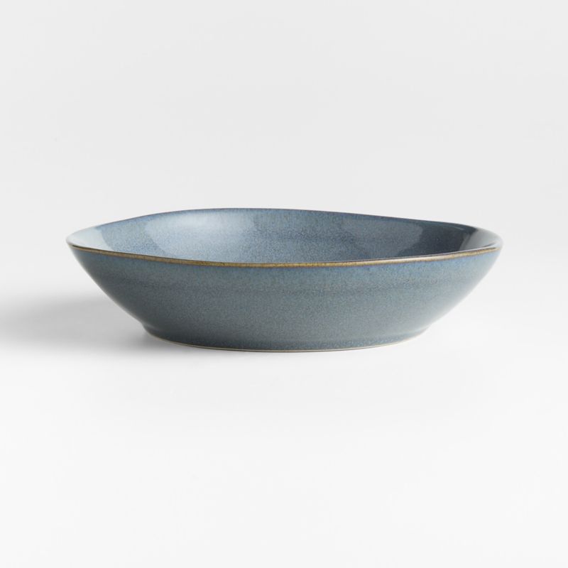 Marin Slate Blue Stoneware Low Bowl - image 0 of 6