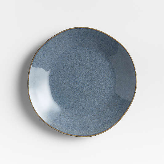 Marin Slate Blue Stoneware Salad Plates, Set of 8