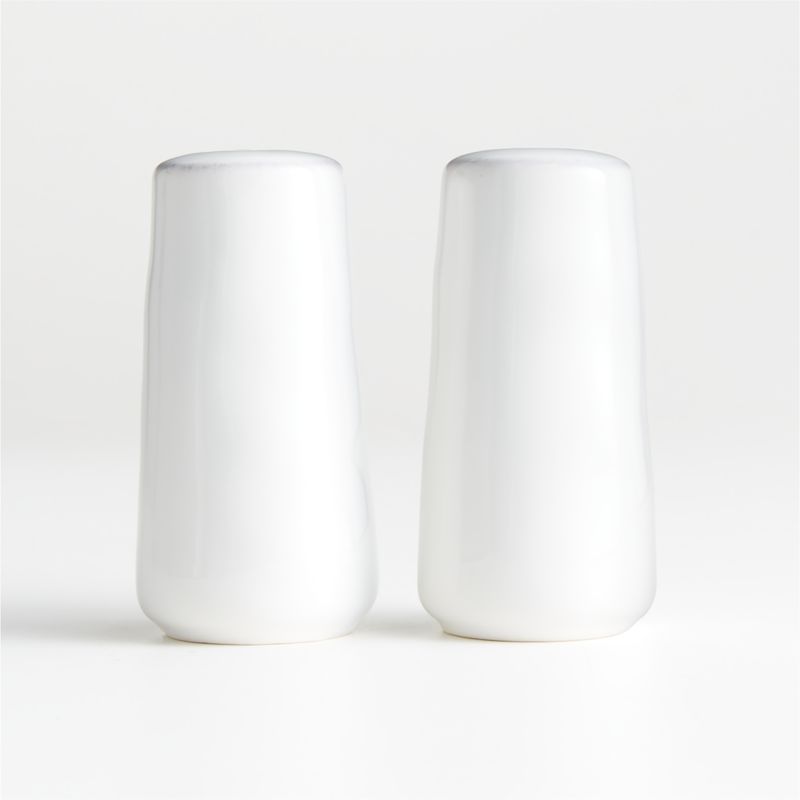 Marin White Salt and Pepper Shaker Set + Reviews | Crate & Barrel