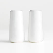Marin White Salt and Pepper Shaker Set + Reviews | Crate & Barrel