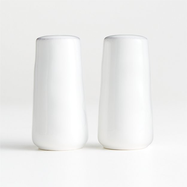 Marin White Salt and Pepper Shaker Set Reviews Crate Barrel