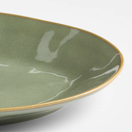 Marin Sage Green Small Oval Stoneware Platter
