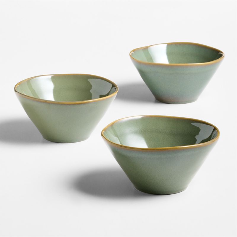 Marin Sage Green Stoneware Cereal Bowls, Set of 8