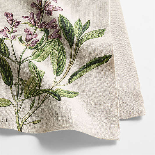 Marin Sage Flower EUROPEAN FLAX ™-Certified Linen Napkin