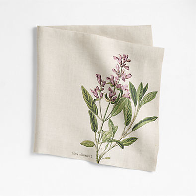 View Marin Sage Flower EUROPEAN FLAX ™-Certified Linen Napkin details