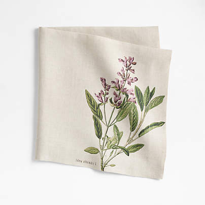 Marin Sage Flower EUROPEAN FLAX ™-Certified Linen Napkin